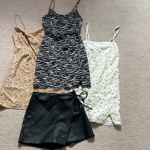 Abercrombie & Fitch Women's Dress/Skort Collection - Black, White, Yellow-XS